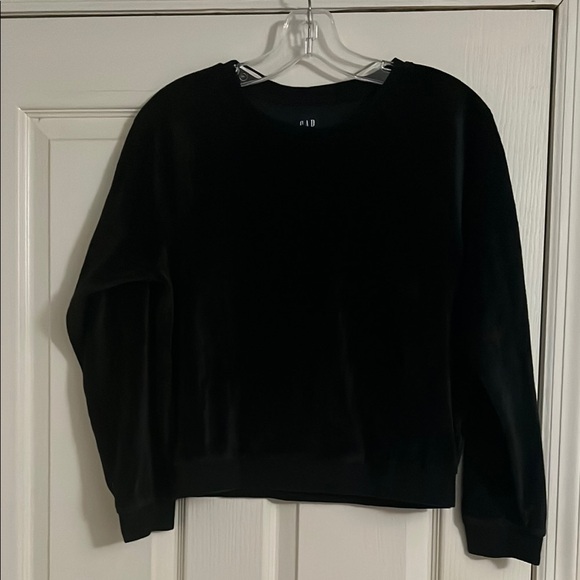 GAP Tops - Gap black velour sweatshirt
